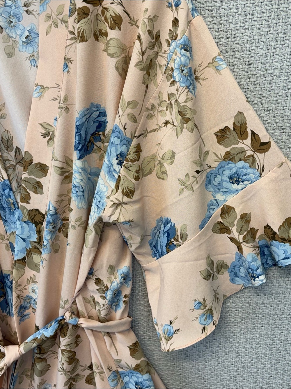 Birdy Grey Kenny Ruffle Tie Robe Floral Le Fleur M/L Bridesmaid Dressing Gown - Picture 4 of 10